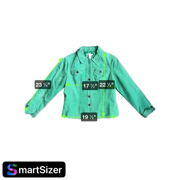 Vintage Green Suede Jacket M Fits Preppy Button Up Classic Boxy Casual  Boho - Picture 2 of 6